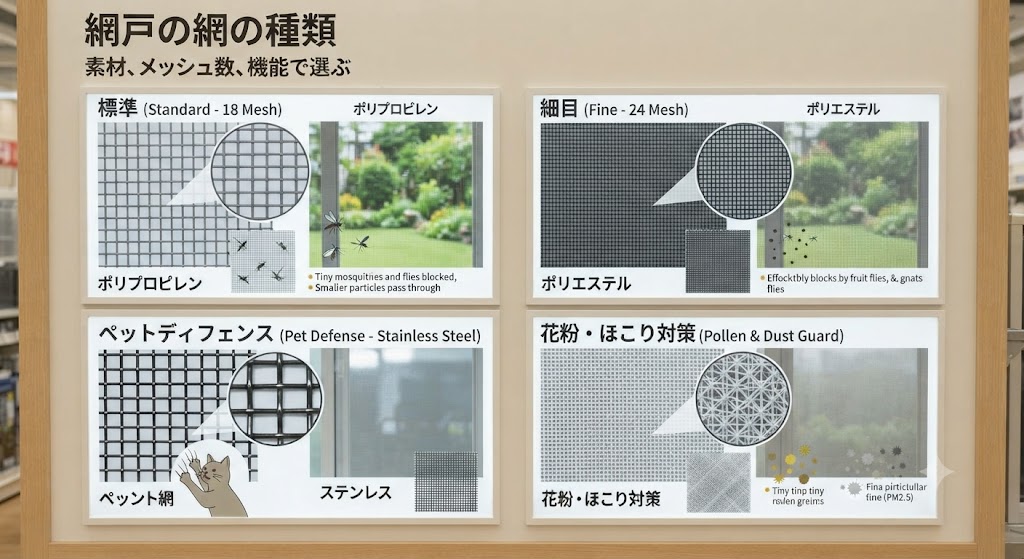 網戸の網の種類