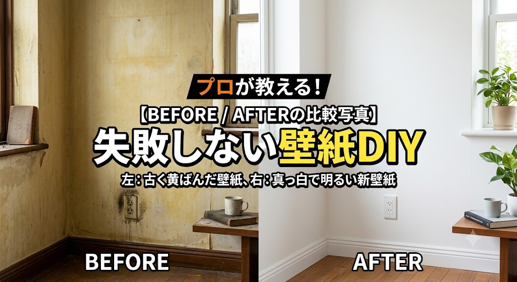 壁紙DIYのビフォーアフター