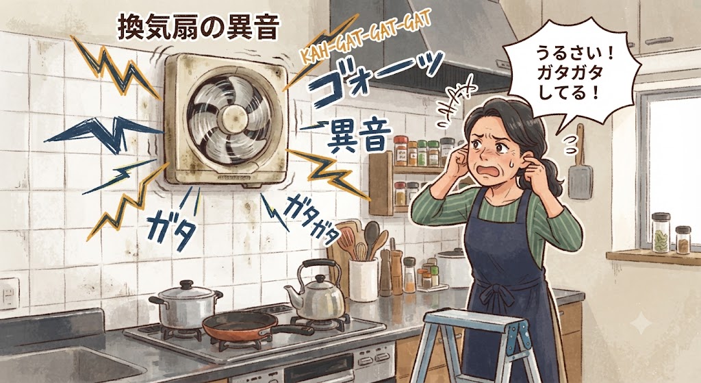 換気扇からの異音イメージイラスト