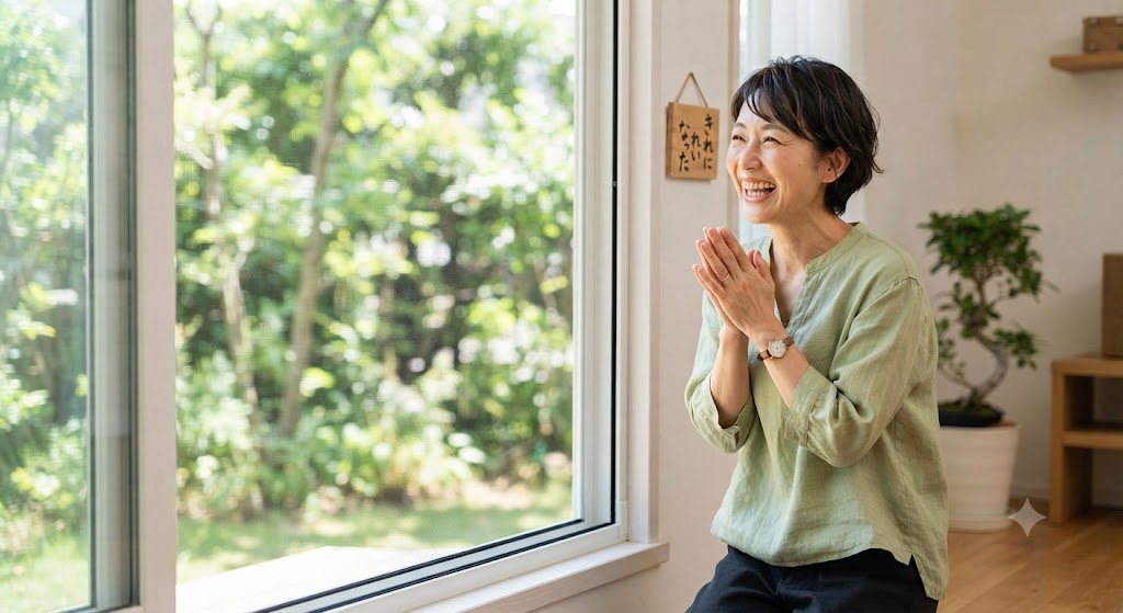 喜ぶ女性
